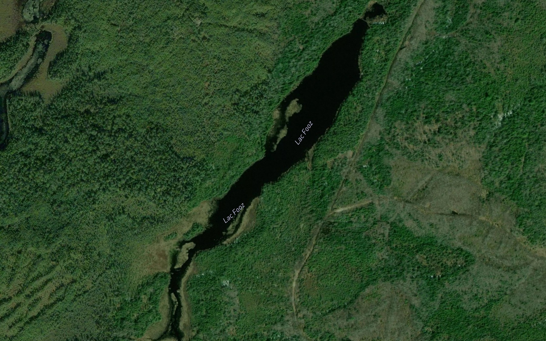 Satellite map of the Lac Fooz