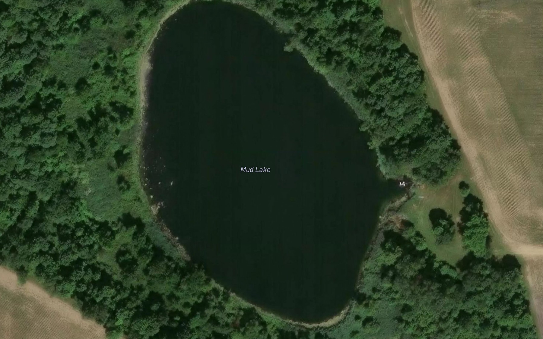 Satellite map of the Mud Lake