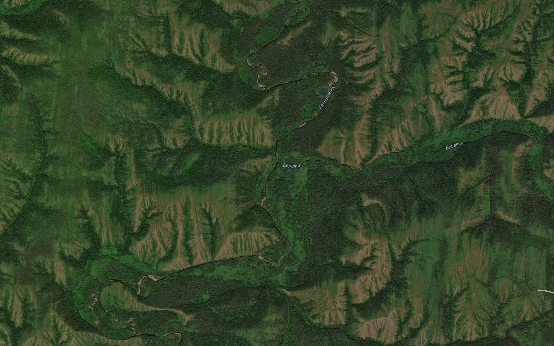 Satellite map of the Berdyash