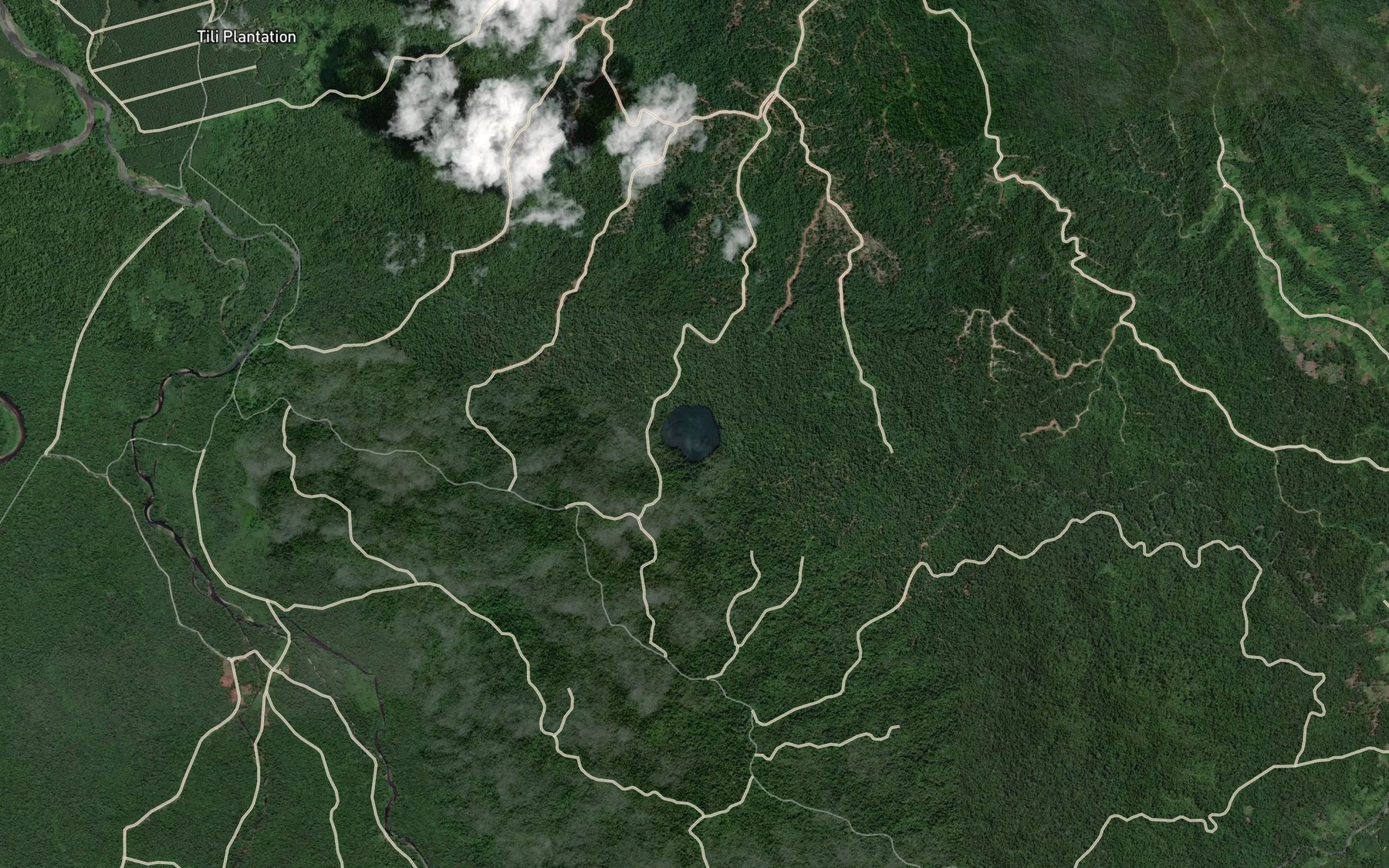 Satellite map of the Lake Umbul