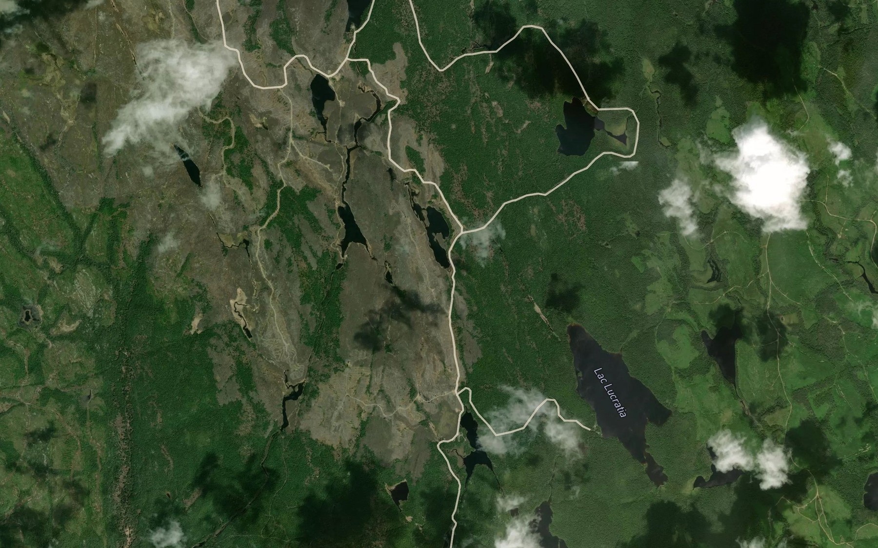 Satellite map of the Lac Leopold