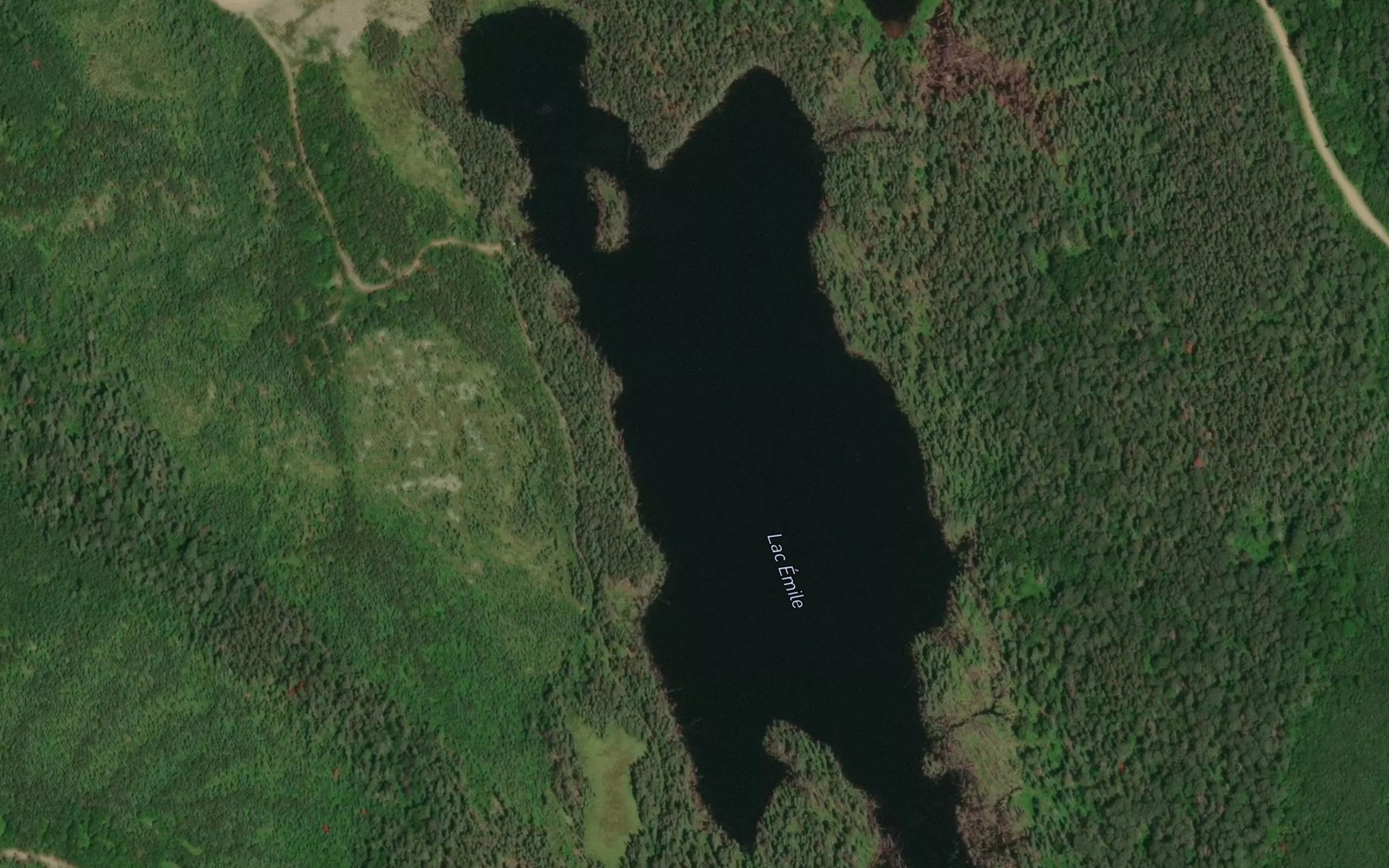 Satellite map of the Lac Emile