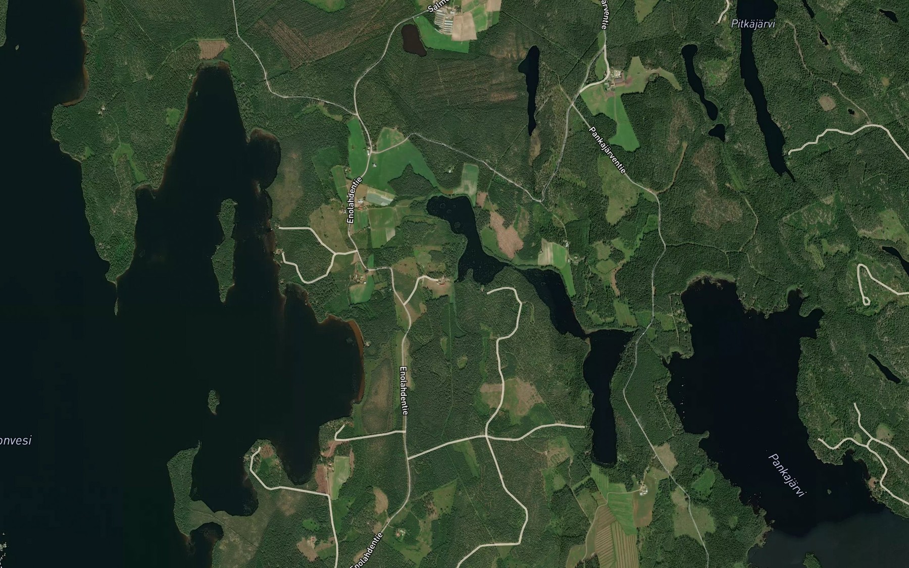 Satellite map of the Enonjoki