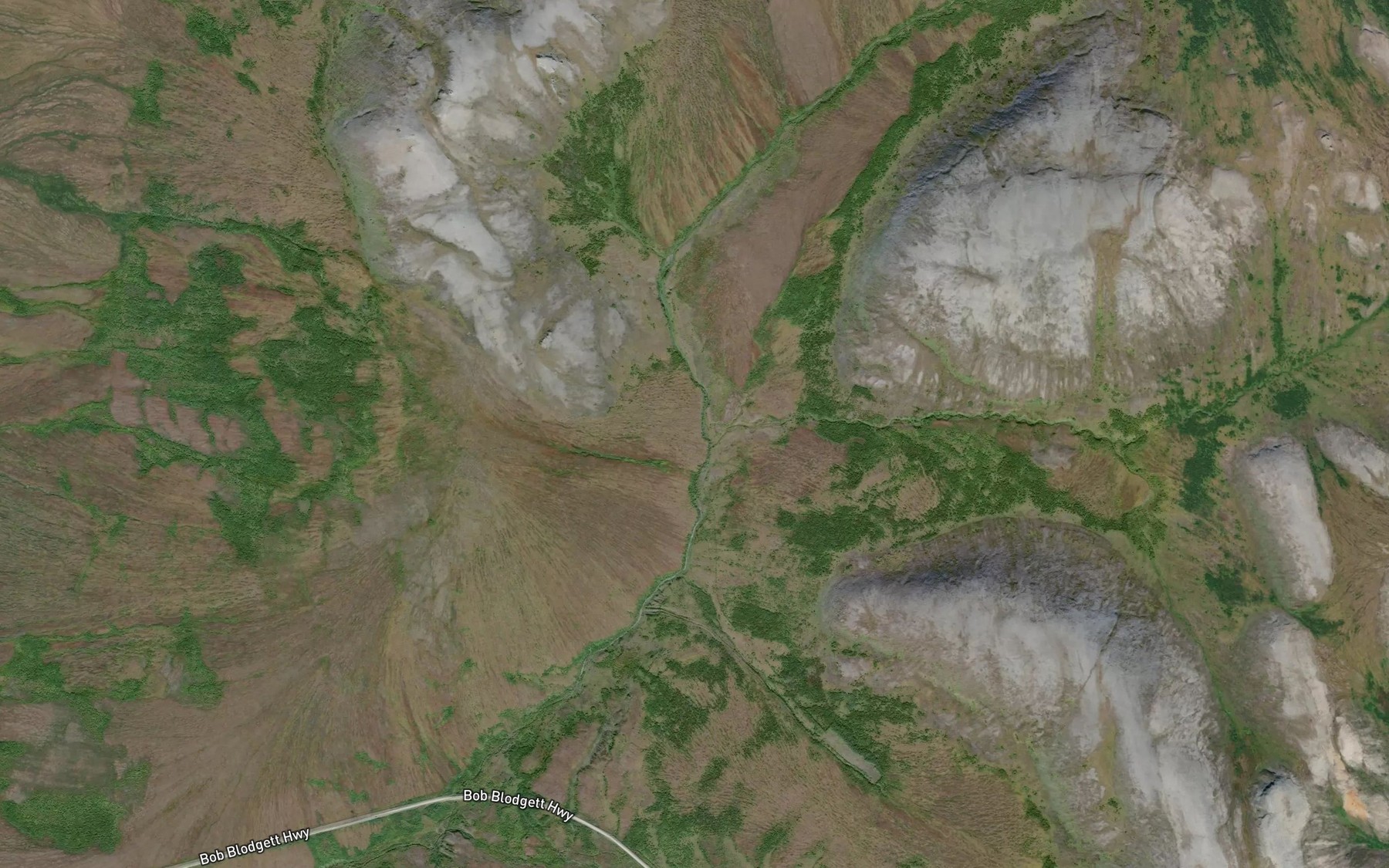 Satellite map of the Ashland Creek