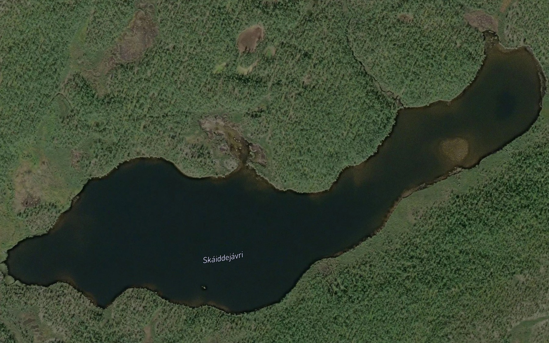 Satellite map of the Skaidejavri