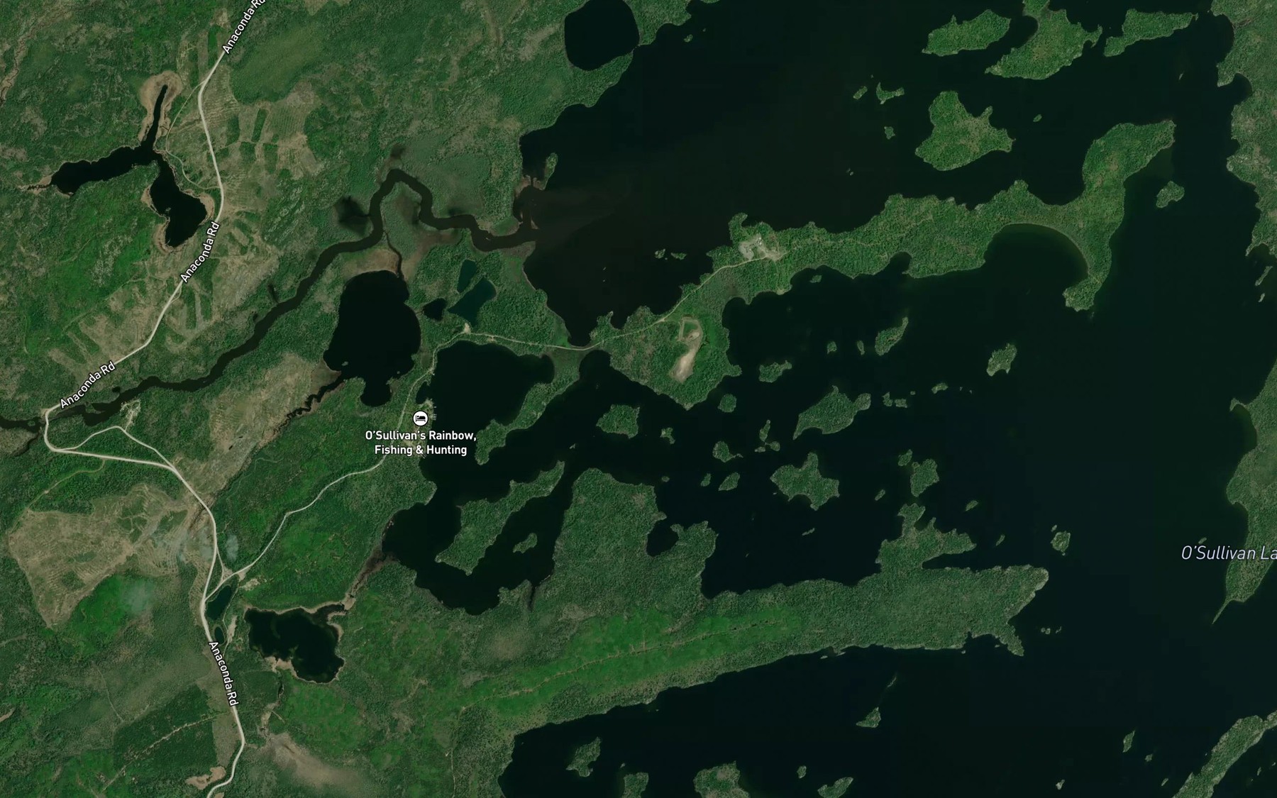 Satellite map of the Kowkash Bay