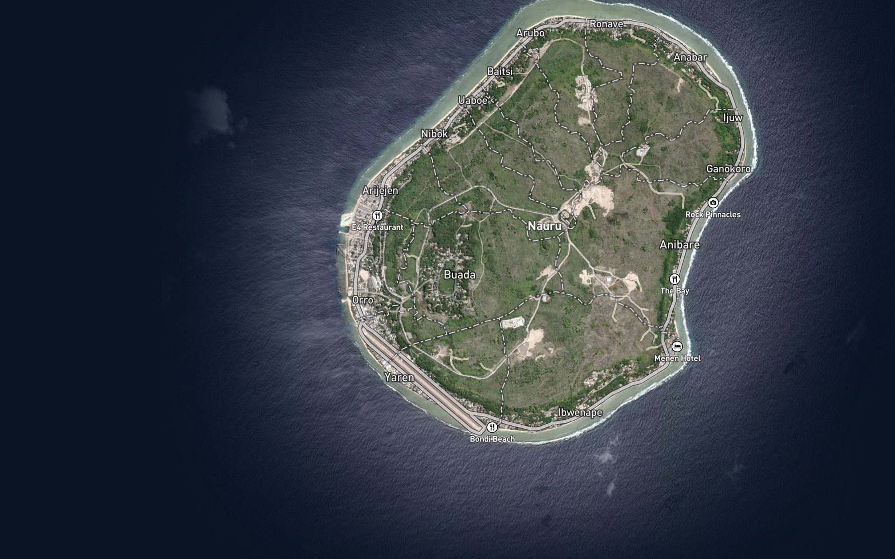 Satellite map of the Buada Lagoon
