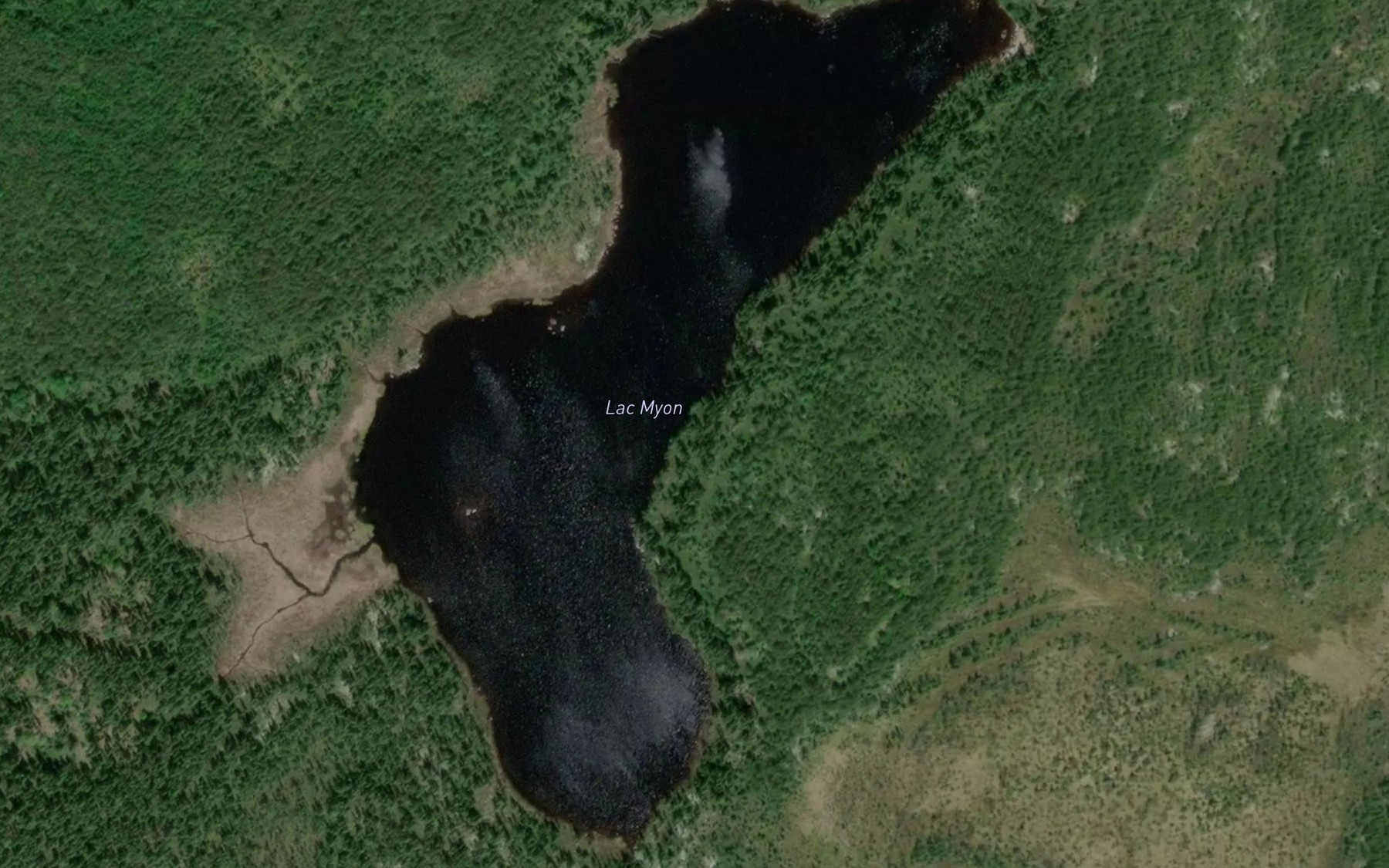 Satellite map of the Lac Myon