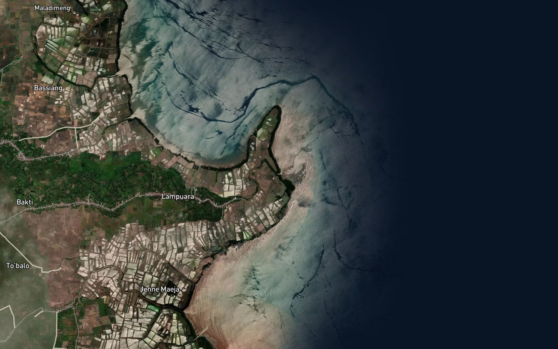 Satellite map of the Salu Mati