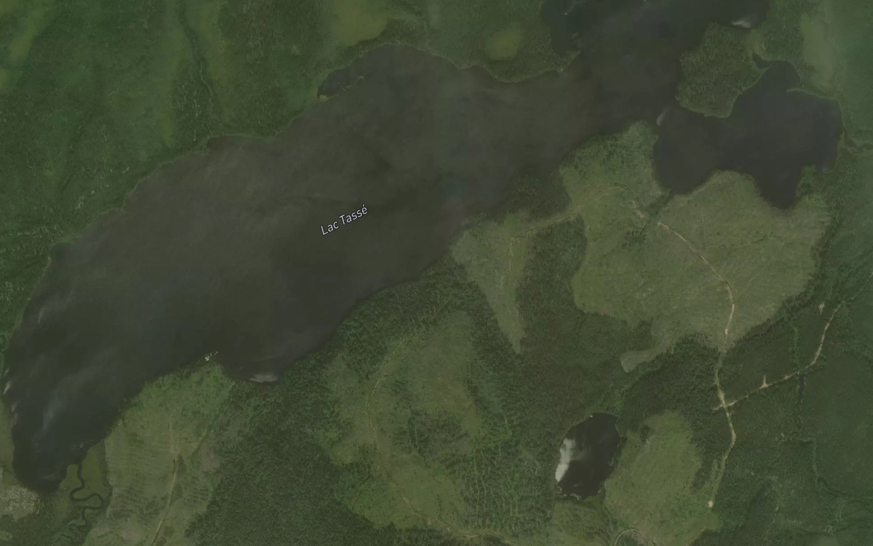 Satellite map of the Lac Tasse