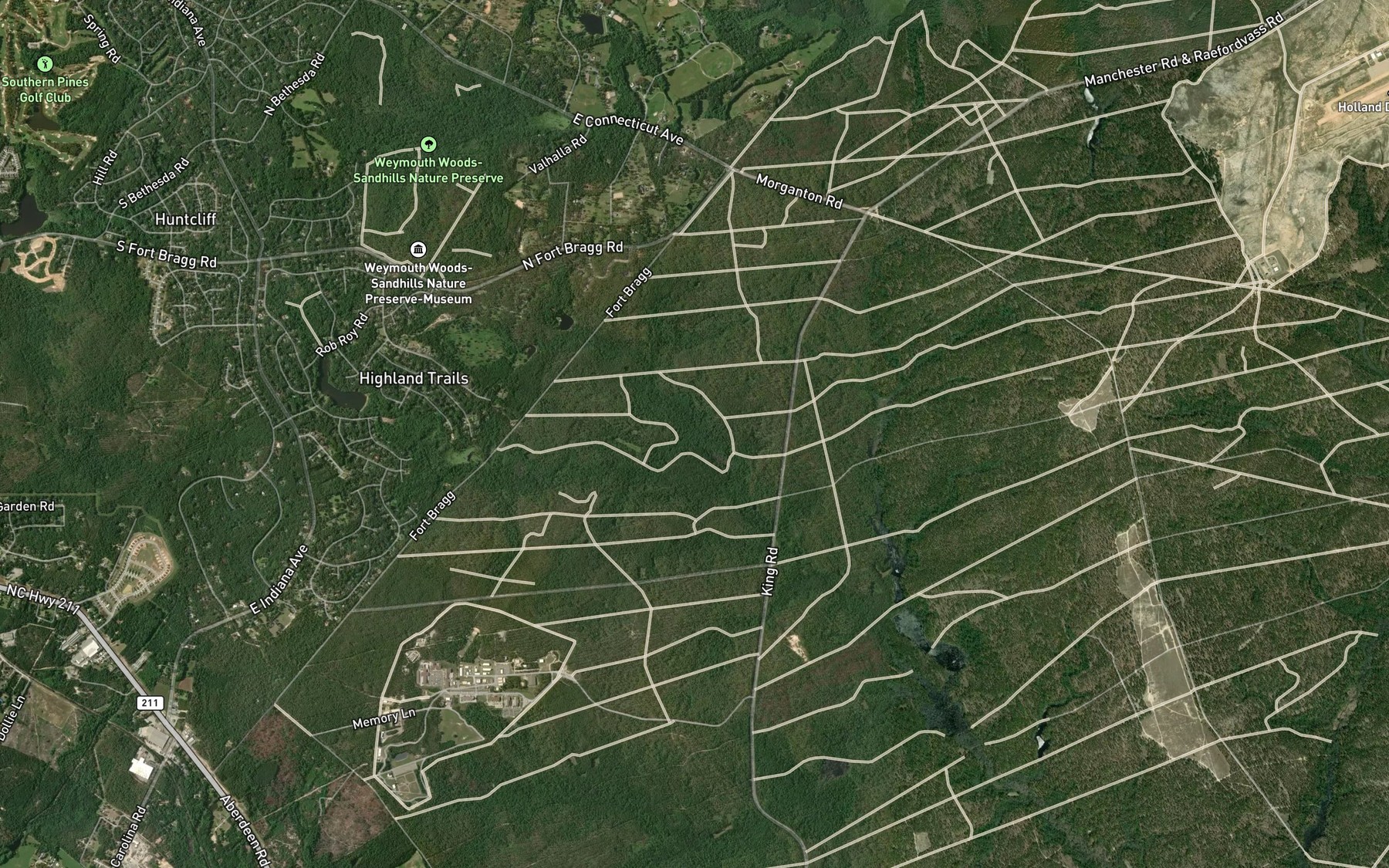Satellite map of the Jennie Creek