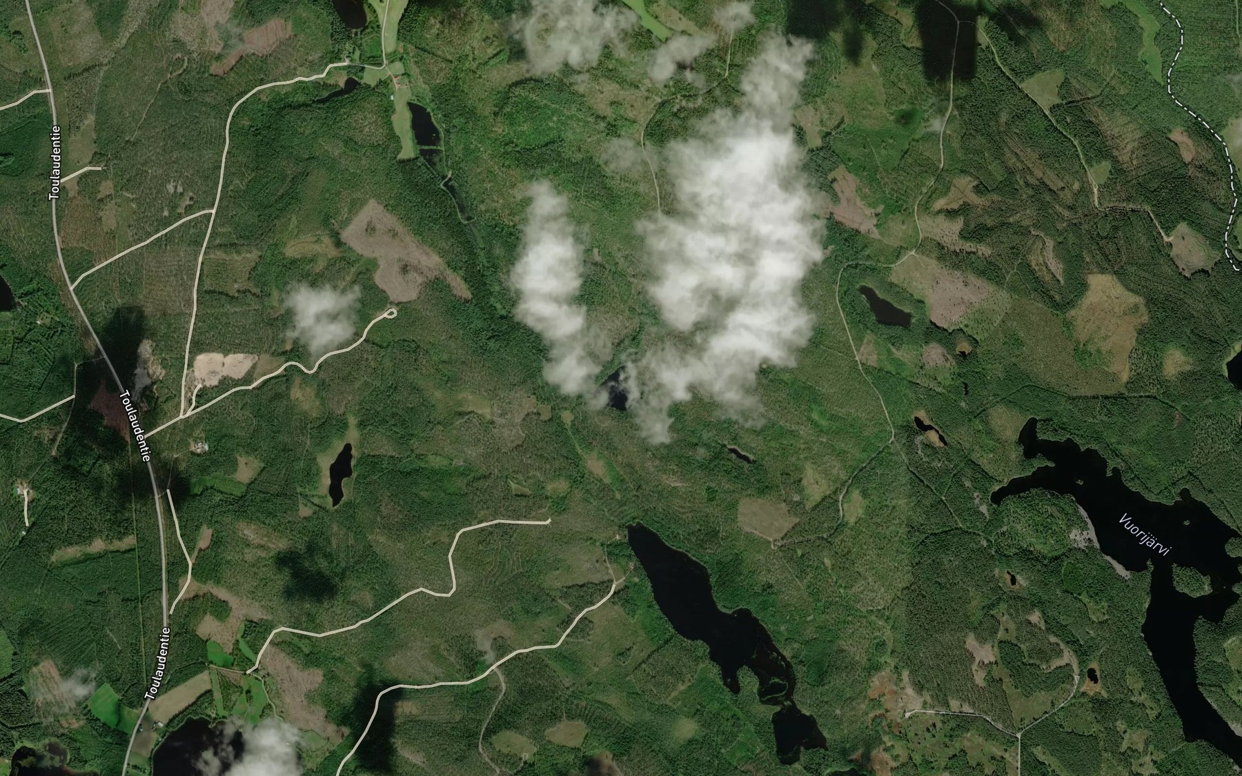 Satellite map of the Marjolampi