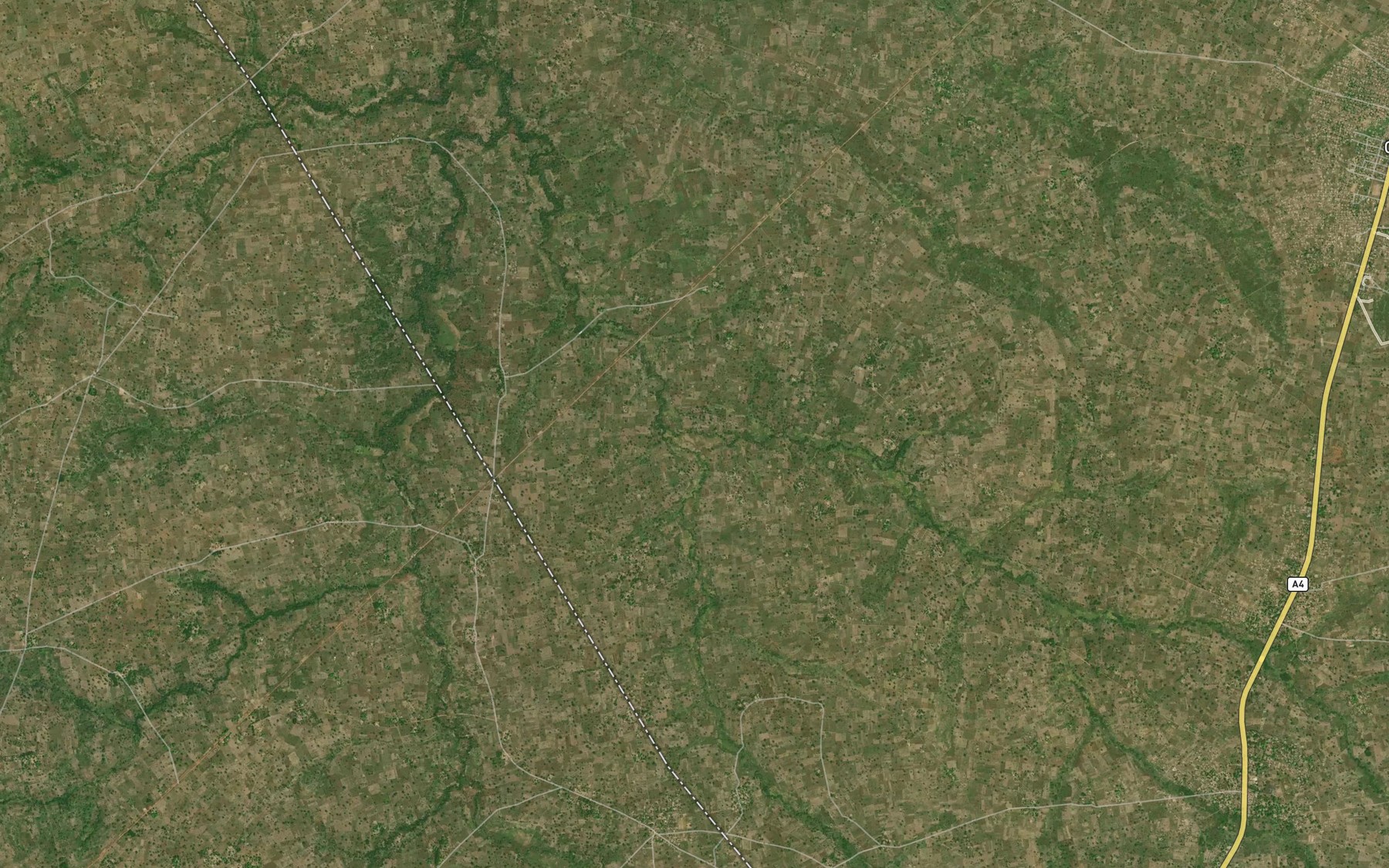 Satellite map of the River Asu