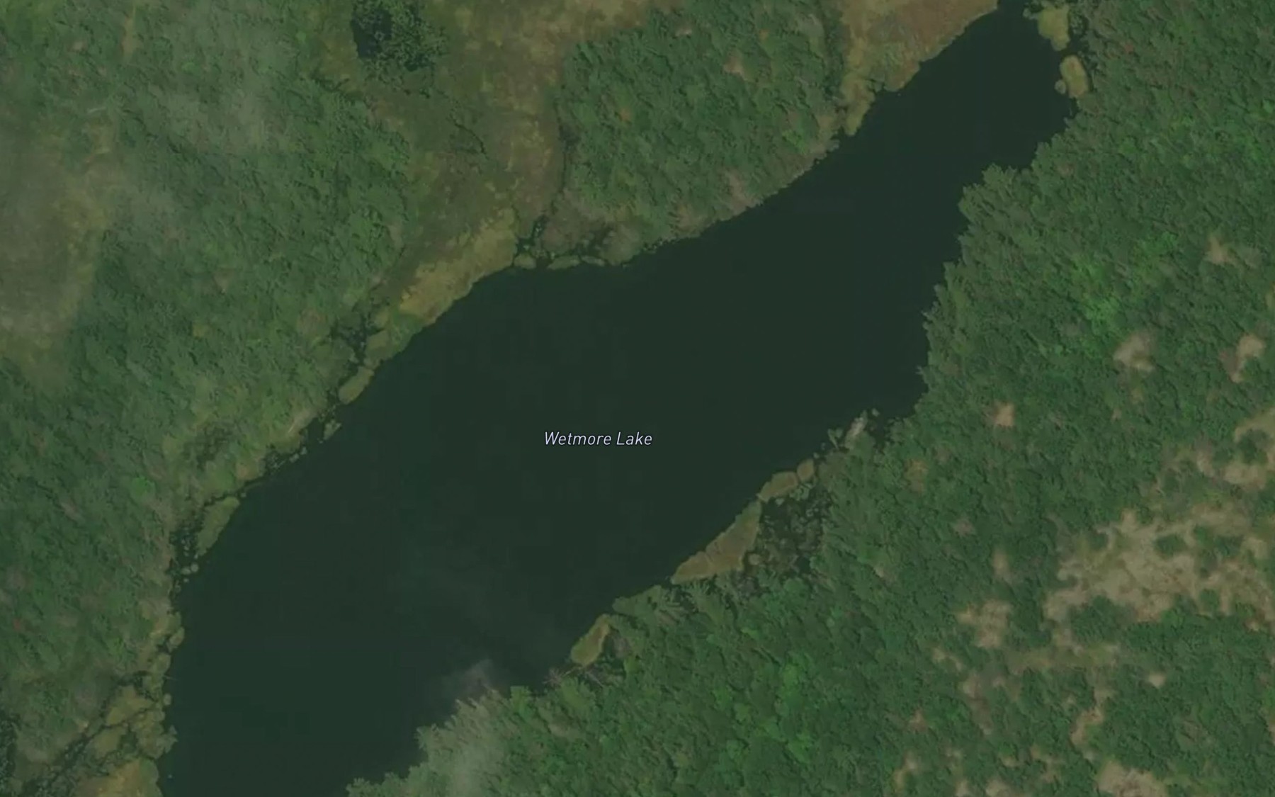 Satellite map of the Wetmore Lake