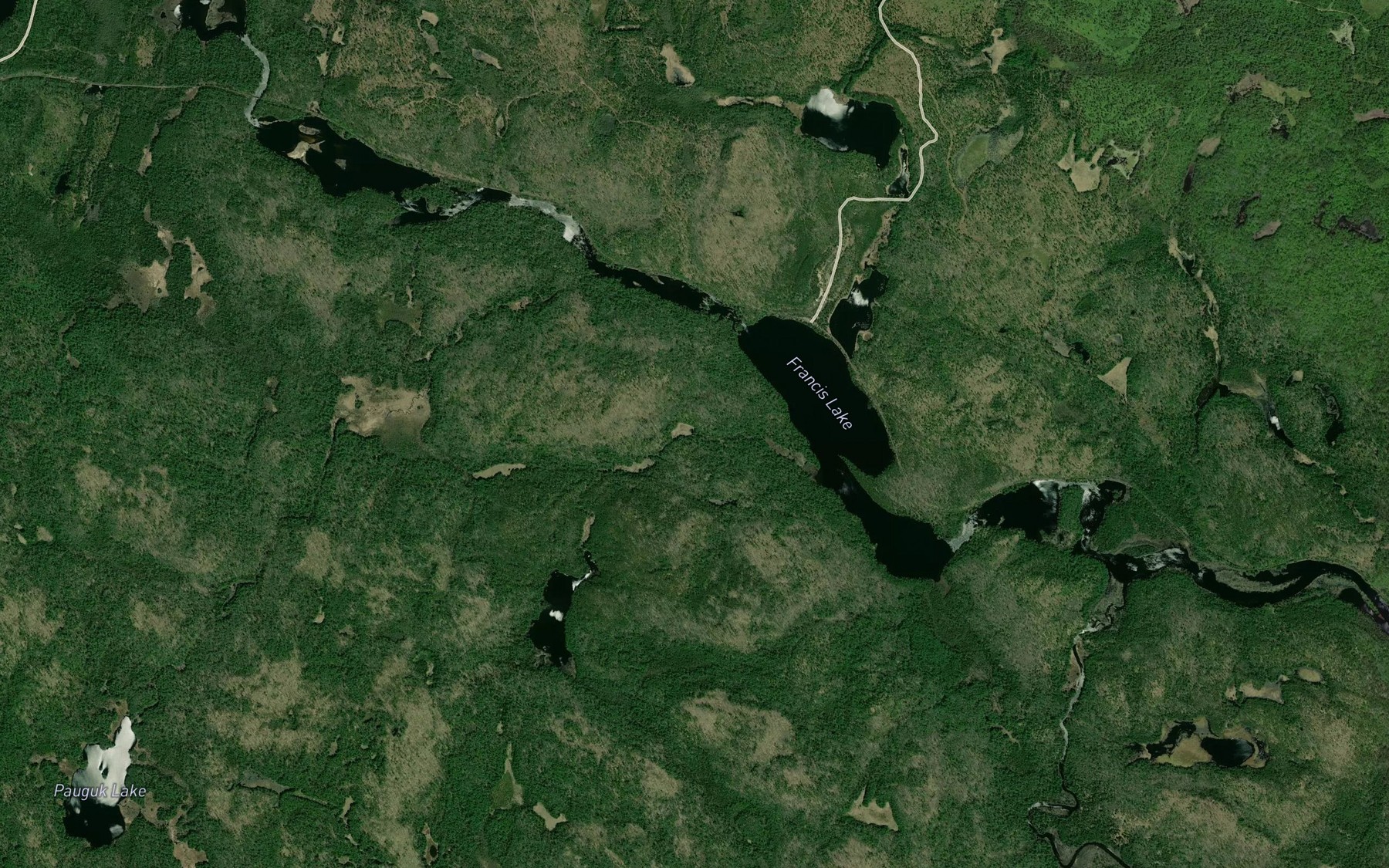Satellite map of the White Horse Rapids