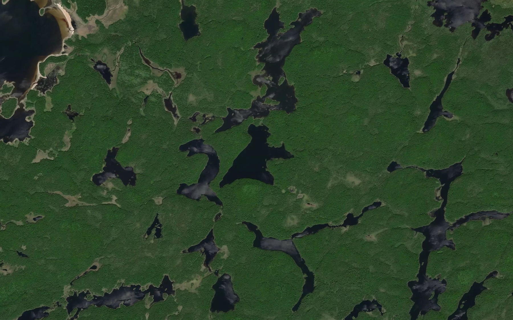 Satellite map of the Lac Falardeau