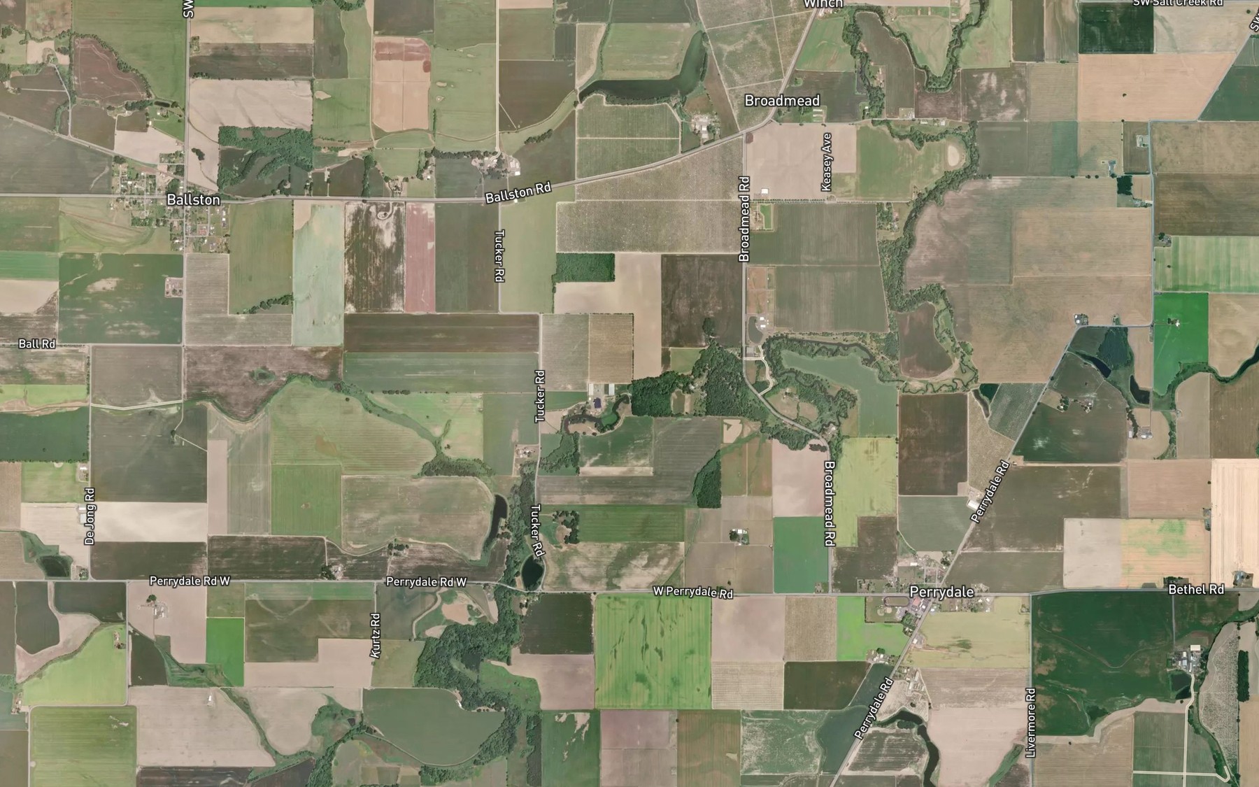 Satellite map of the Ingebrand Reservoir