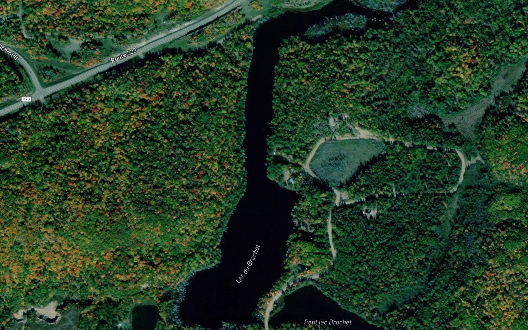Satellite map of the Lac du Brochet