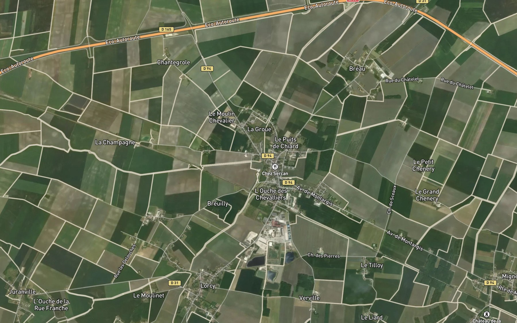 Satellite map of the Rolande