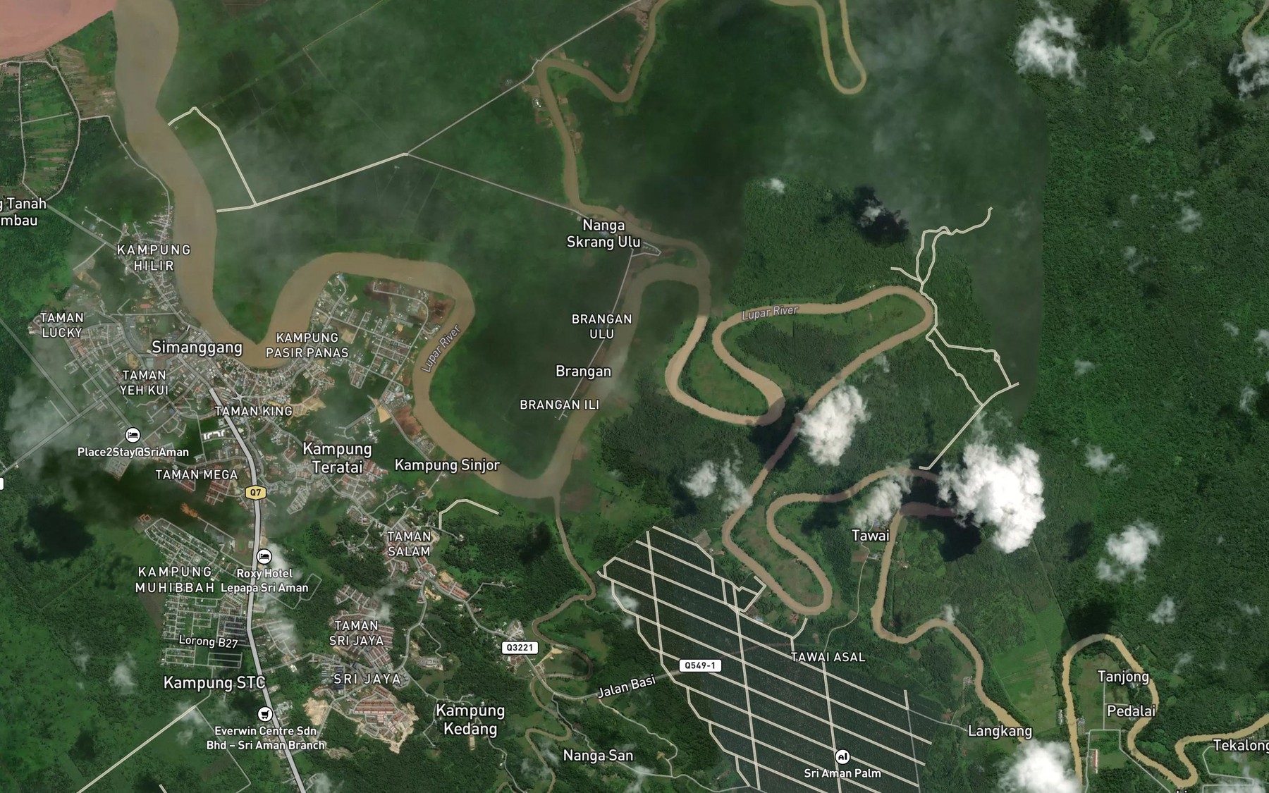 Satellite map of the Sungai Pak