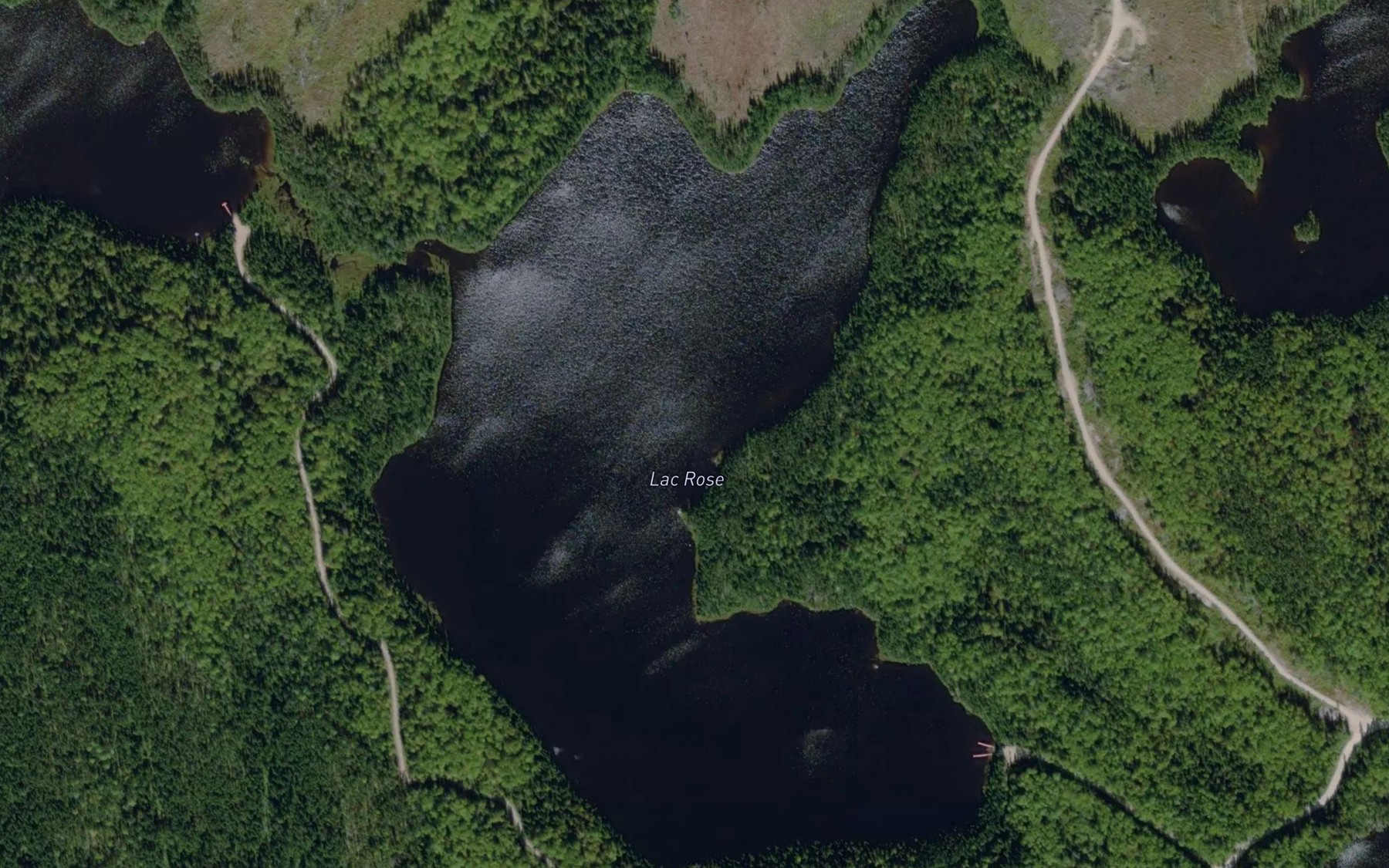 Satellite map of the Lac Rose