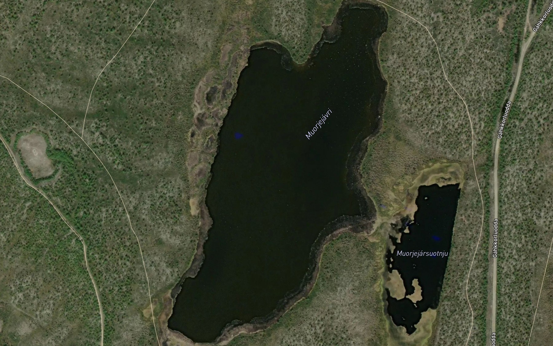 Satellite map of the Muorjejavri