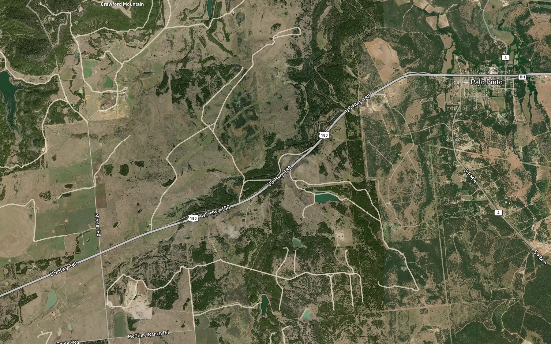 Satellite map of the Mill Branch
