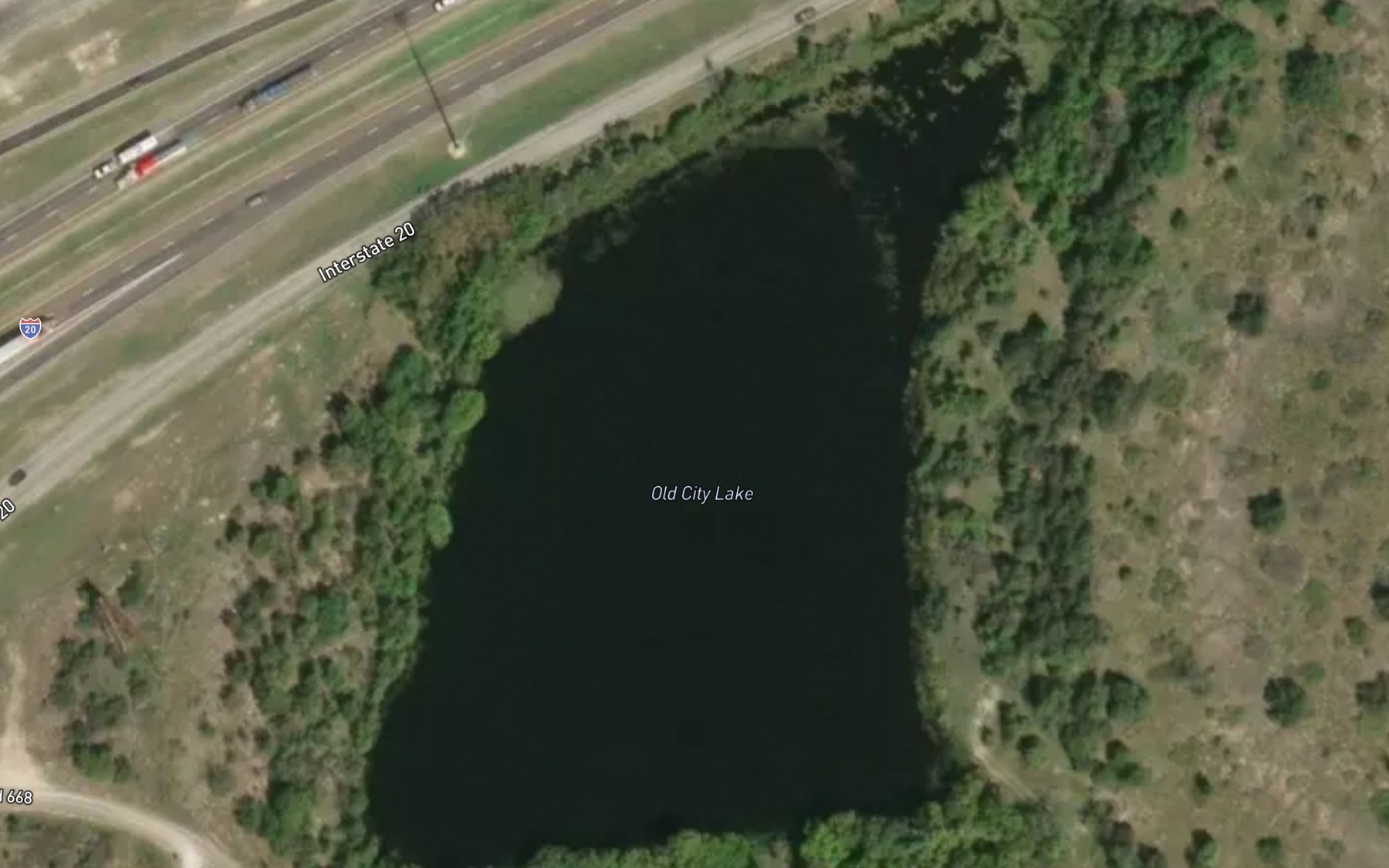 Satellite map of the Old City Lake