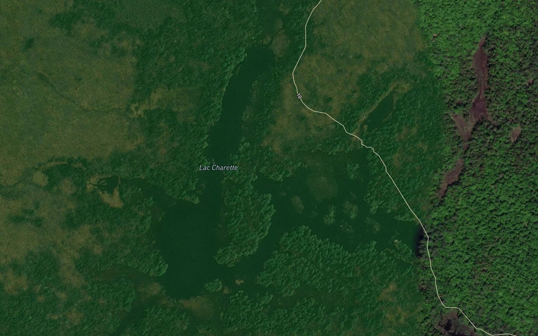 Satellite map of the Lac Charette