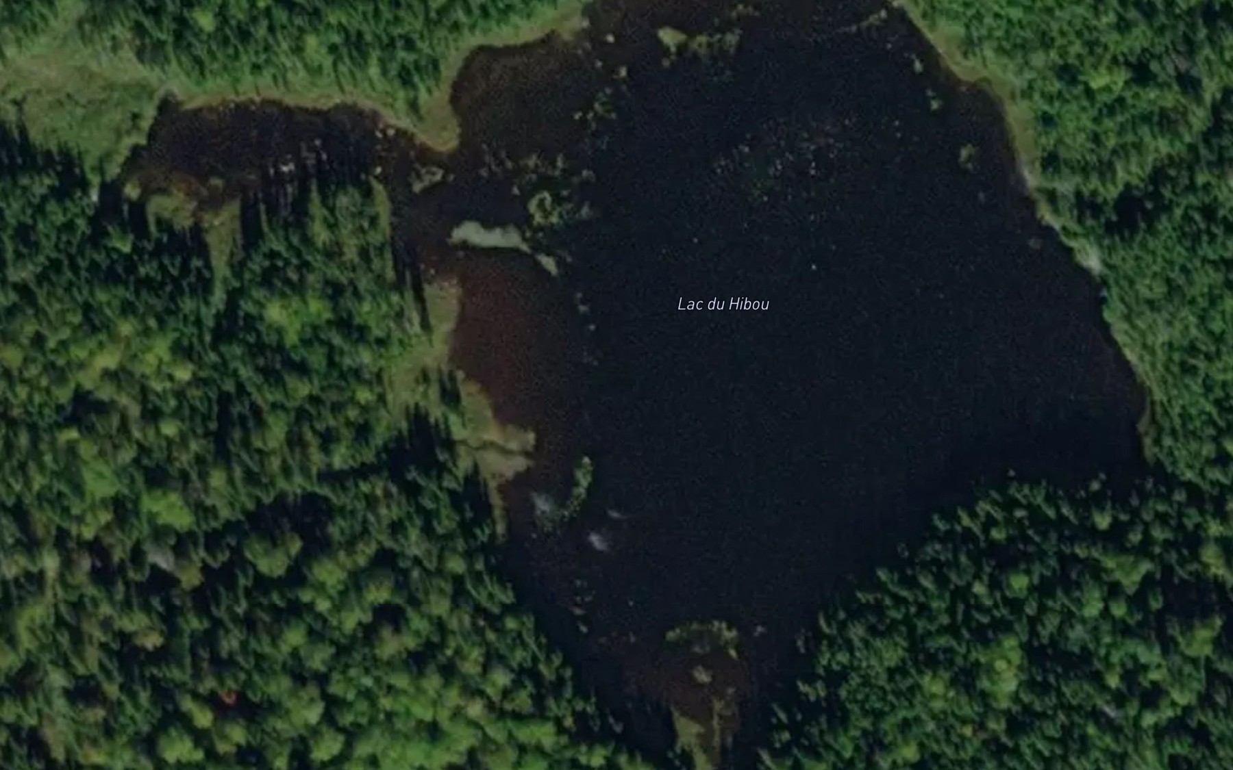 Satellite map of the Lac du Hibou