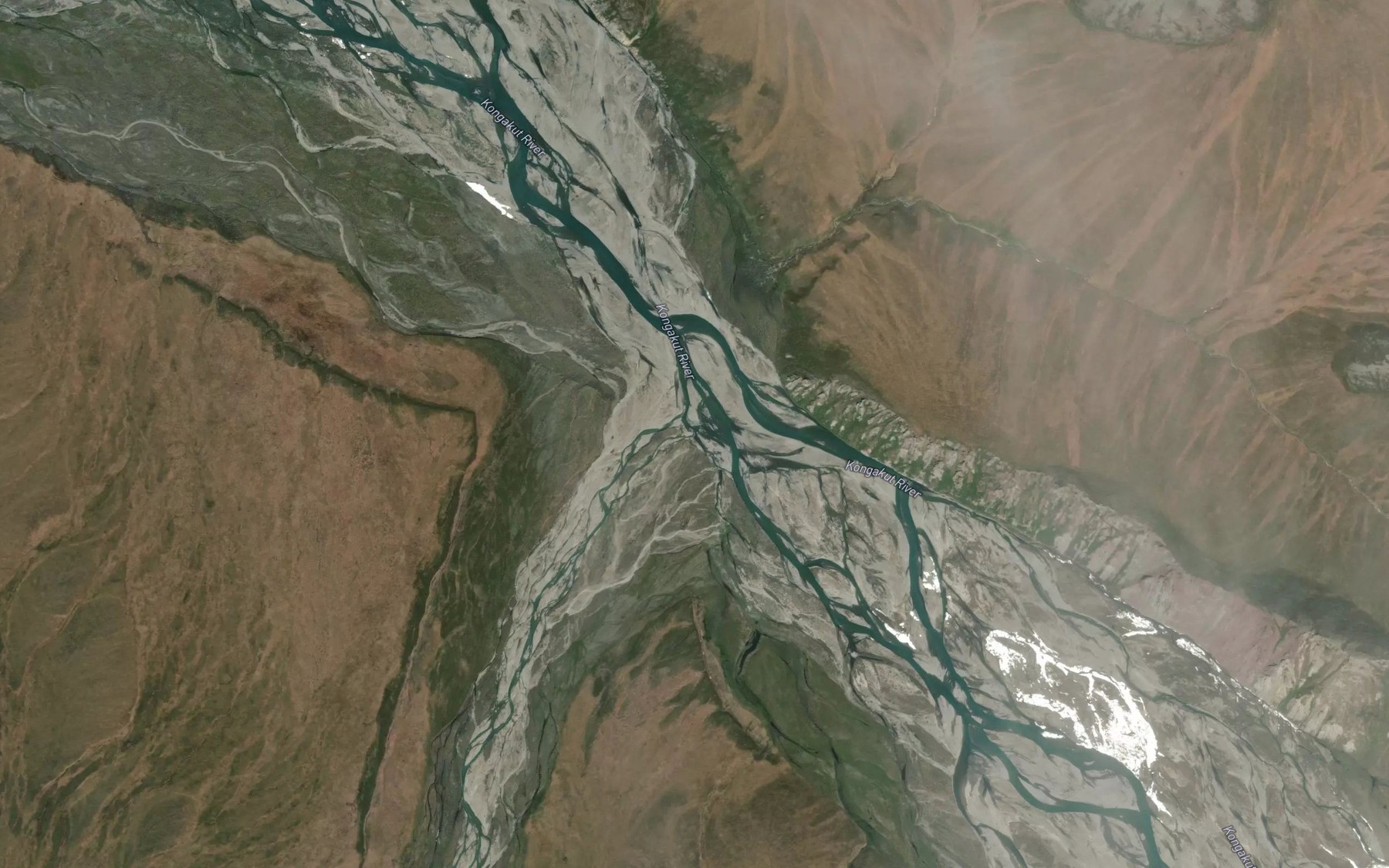 Satellite map of the Baseline Creek