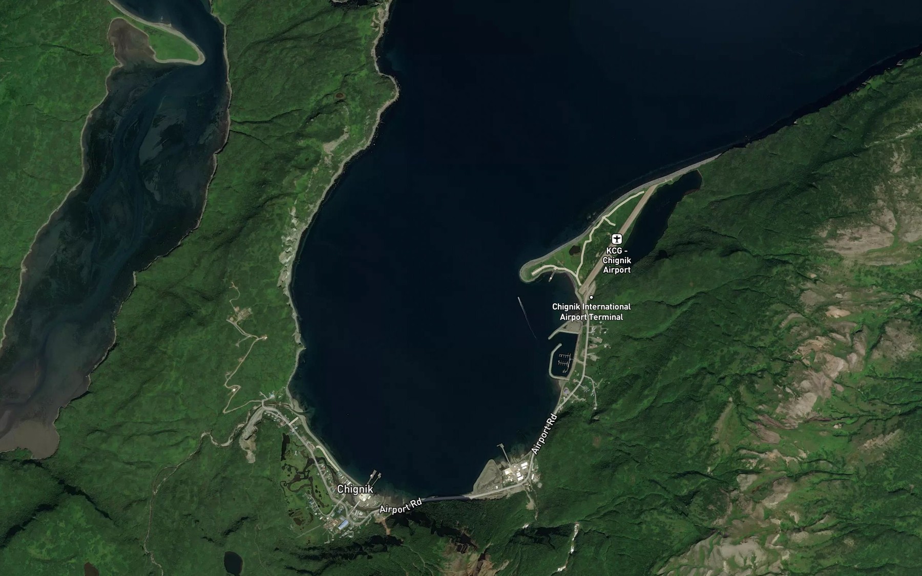 Satellite map of the Anchorage Bay