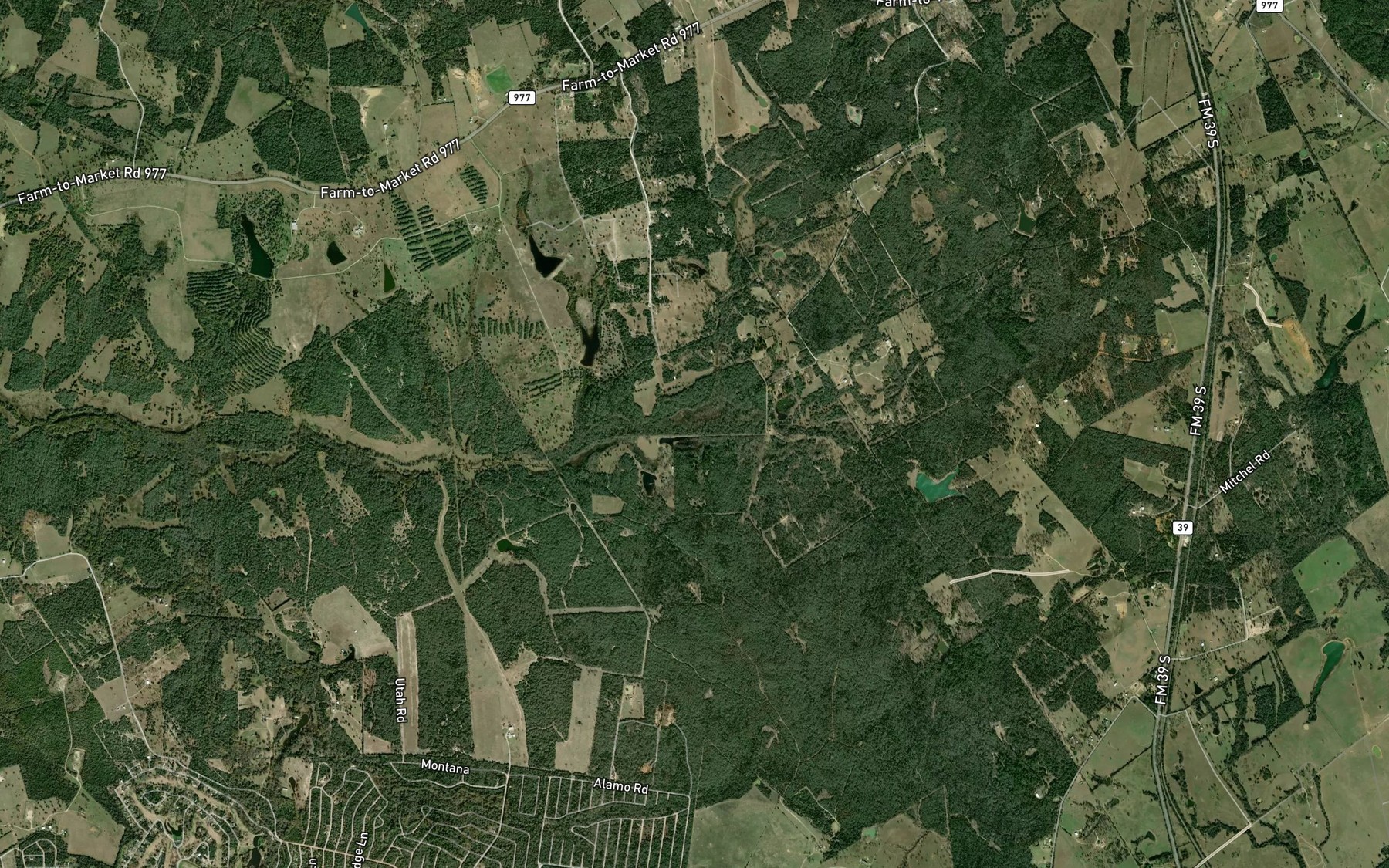 Satellite map of the Long Glade Branch