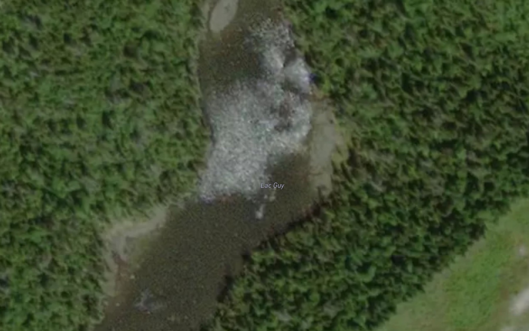 Satellite map of the Lac Guy