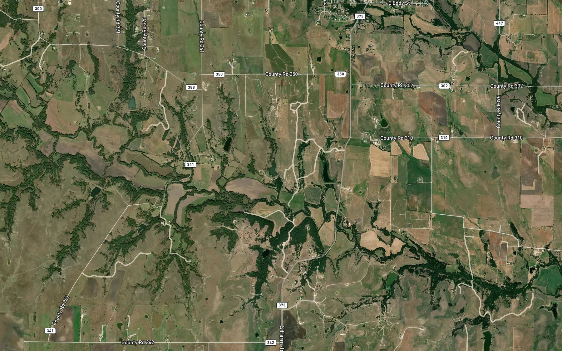 Satellite map of the Soil Conservation Service Site 6n Reservoir