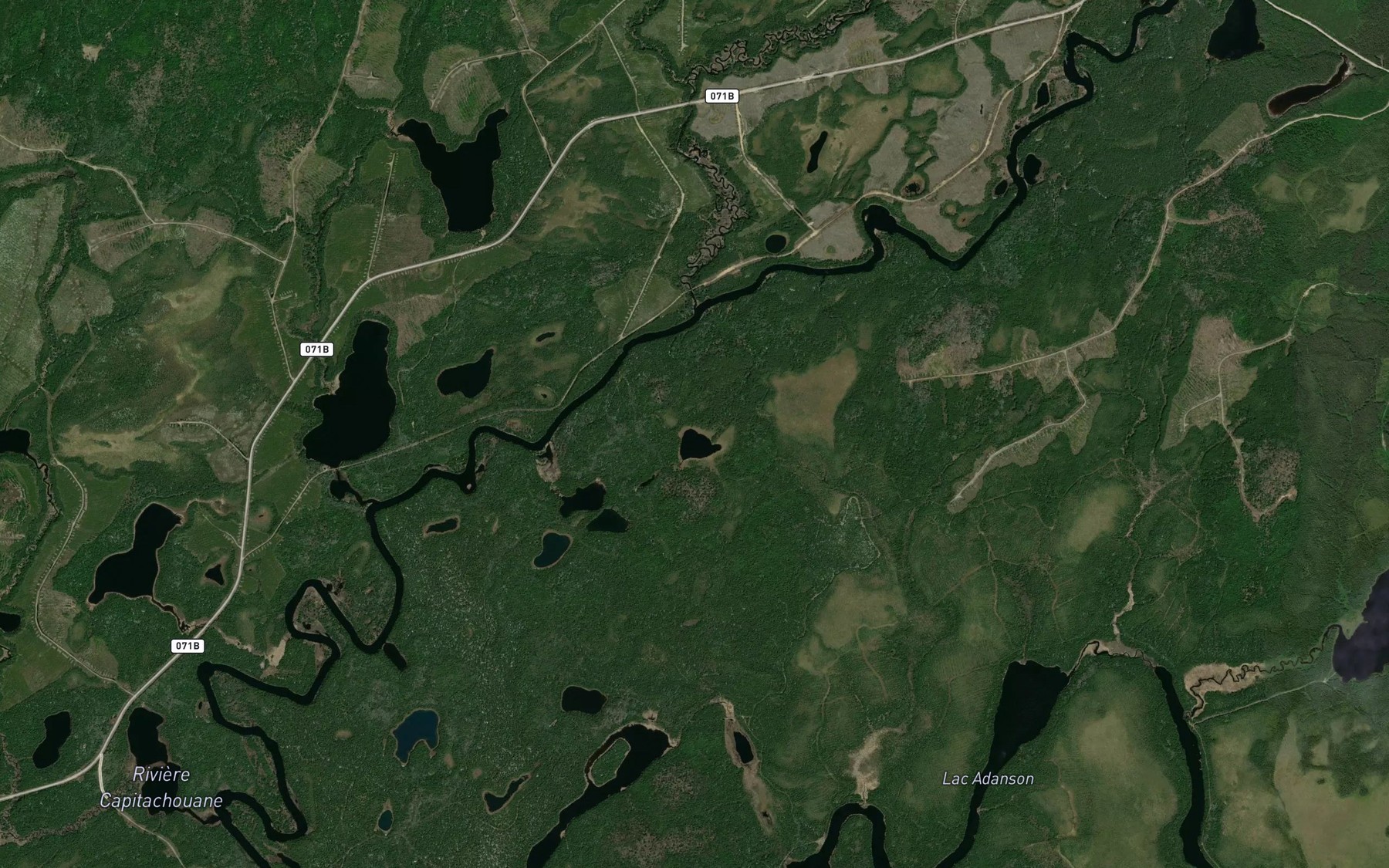 Satellite map of the Lac Lowe