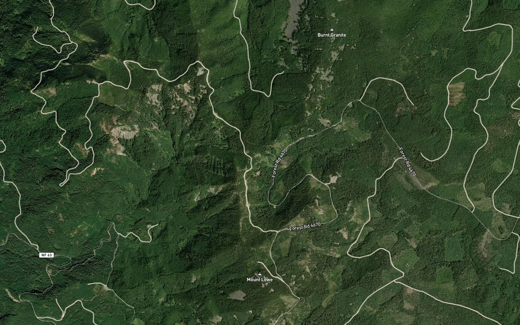 Satellite map of the Saddle Springs