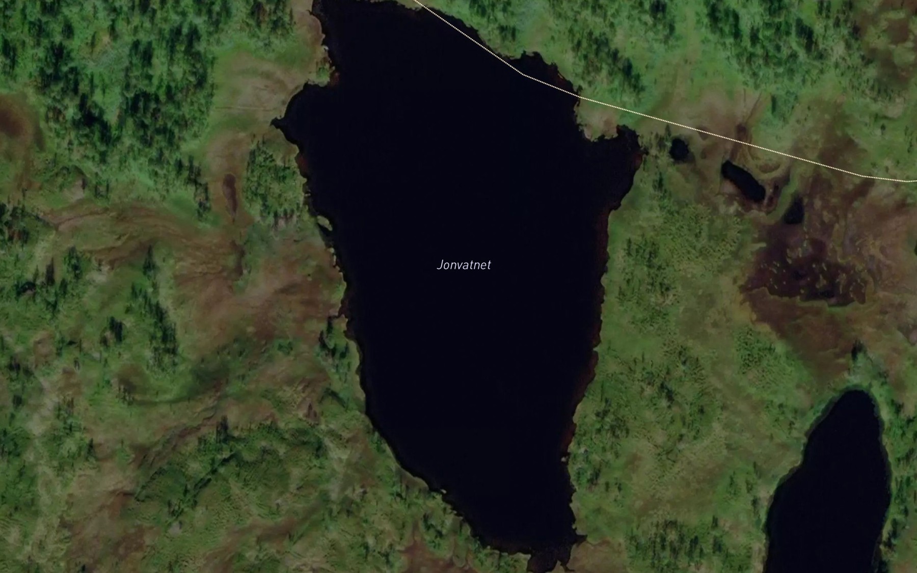 Satellite map of the Jonvatnet