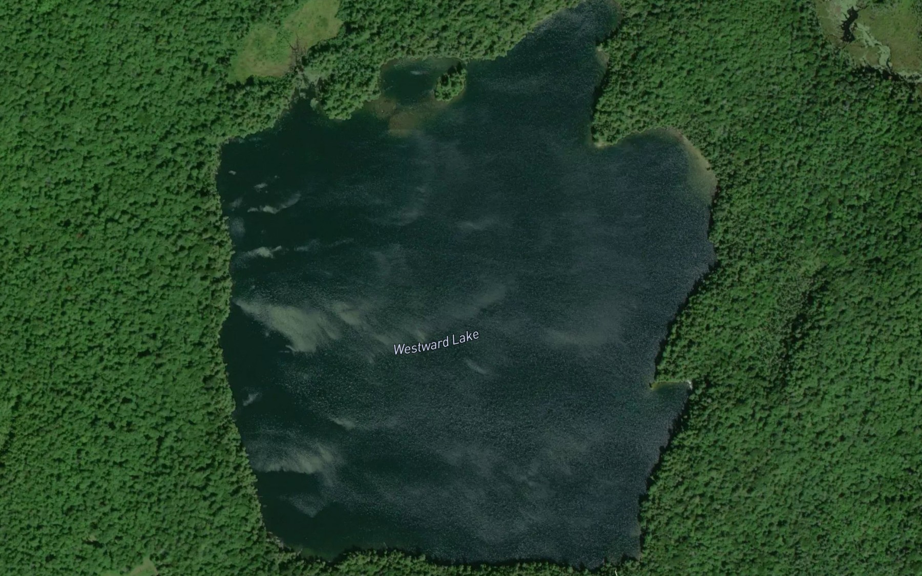 Satellite map of the Westward Lake