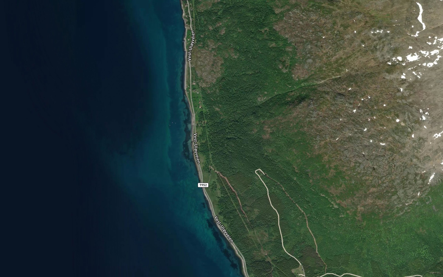 Satellite map of the Djupelva