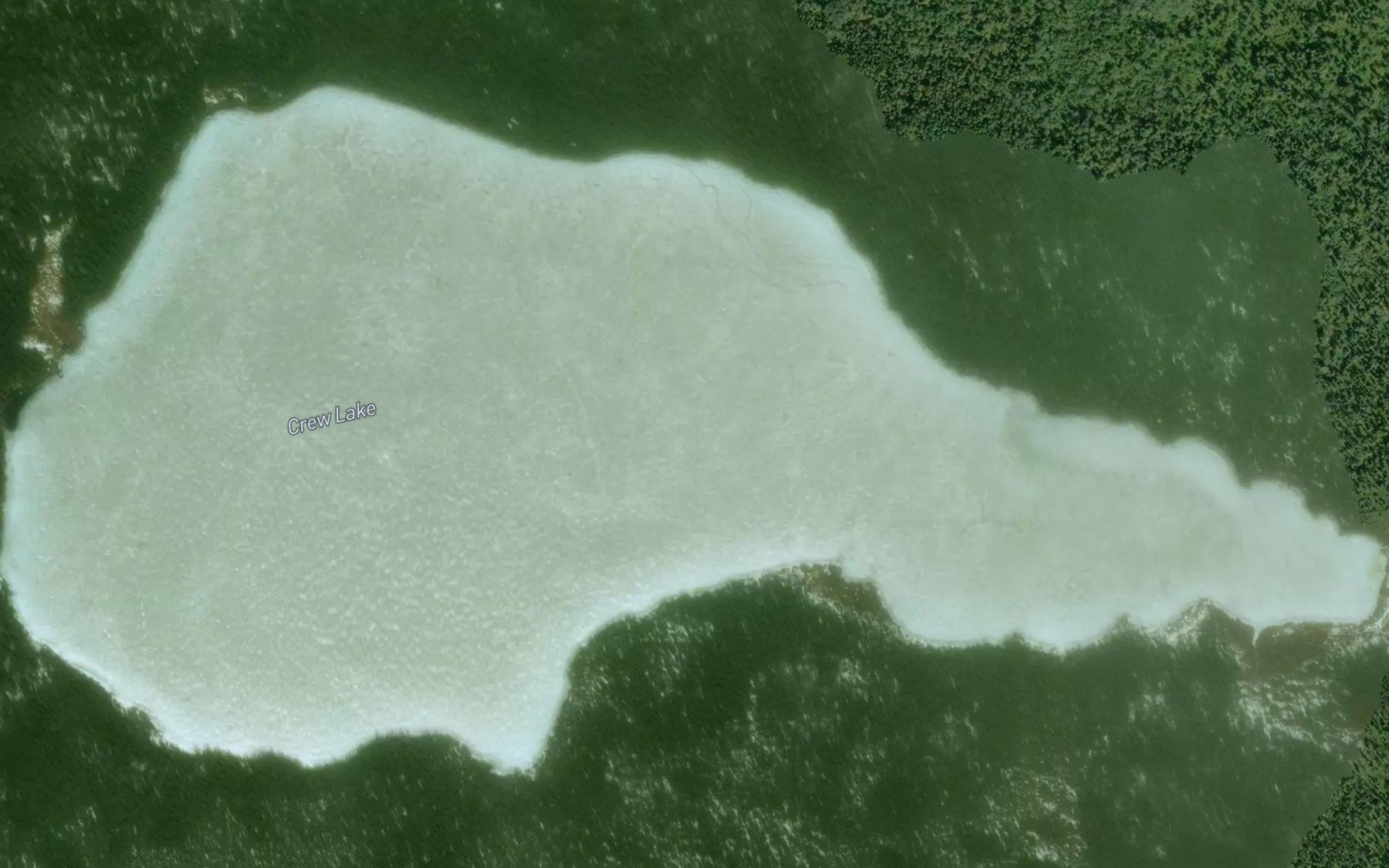 Satellite map of the Crew Lake