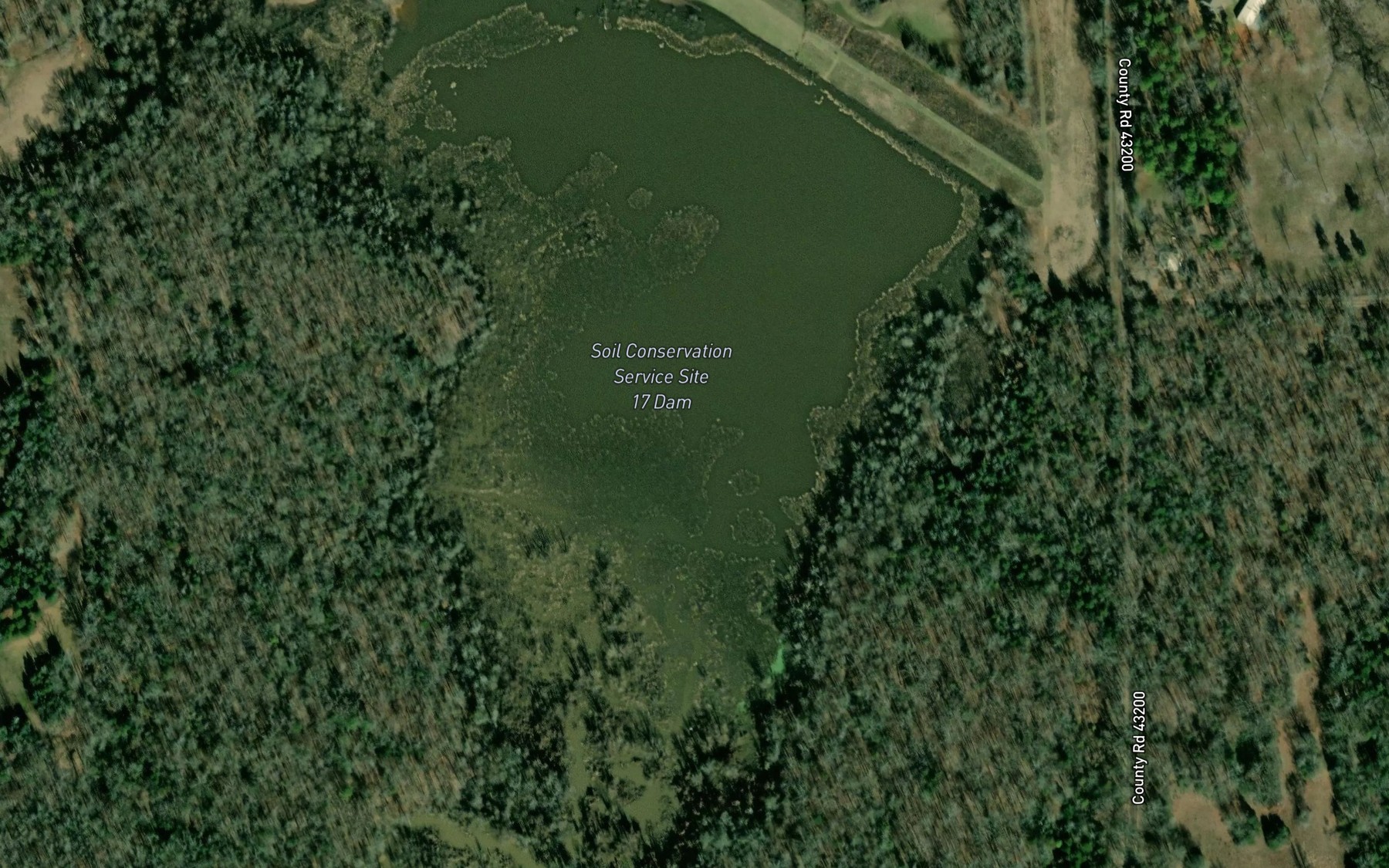 Satellite map of the Soil Conservation Service Site 17 Reservoir