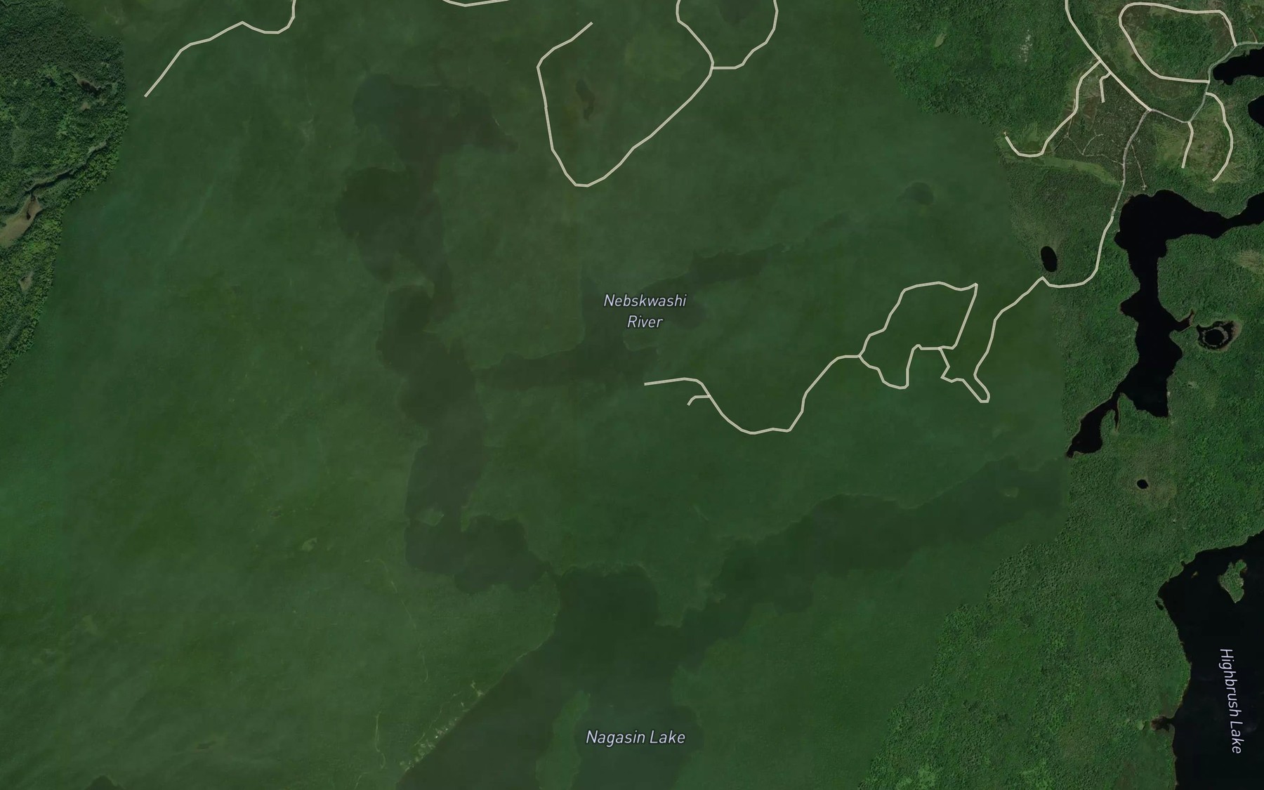 Satellite map of the Fagus Bay