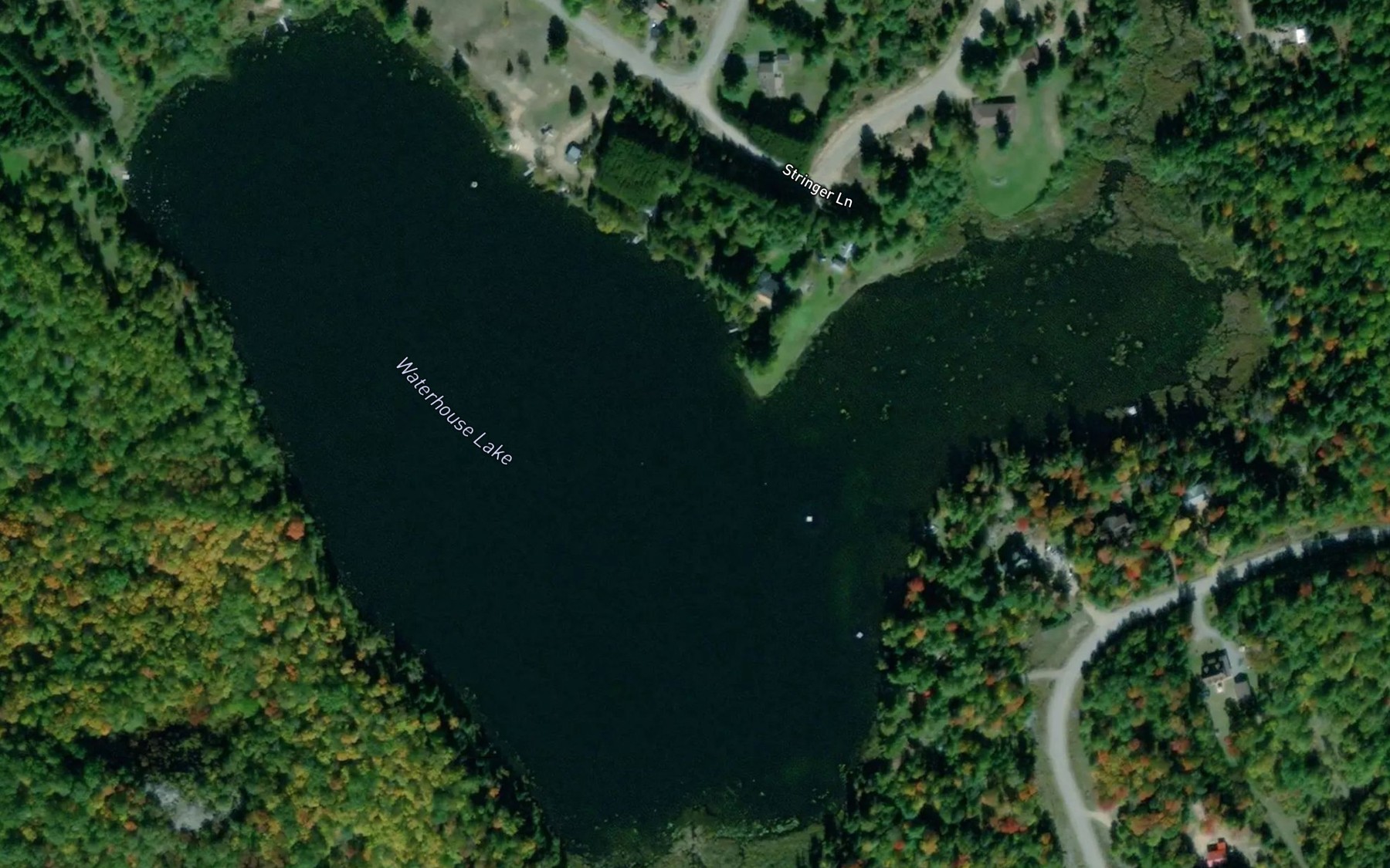 Satellite map of the Waterhouse Lake