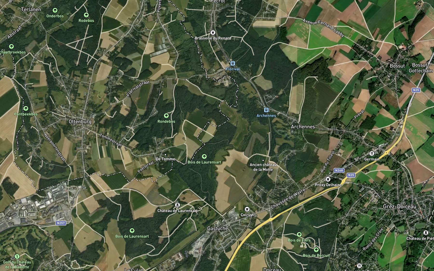 Satellite map of the Pisselet