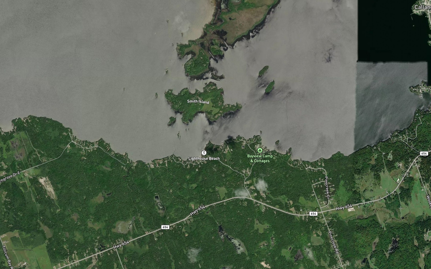 Satellite map of the Main Channel