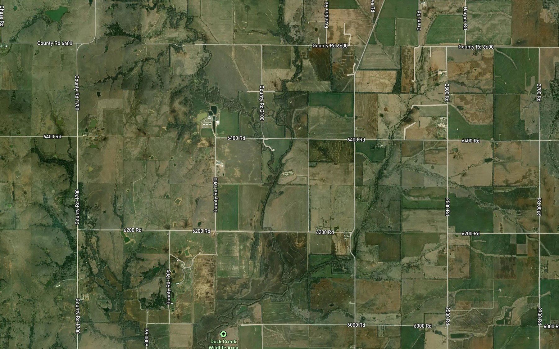 Satellite map of the Elm Branch