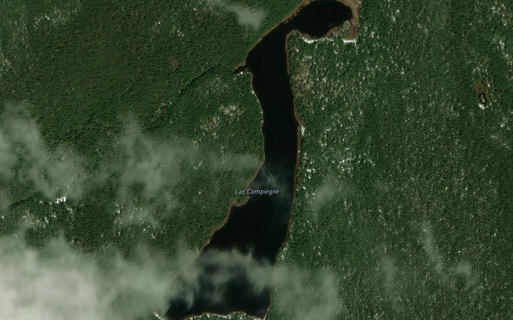 Satellite map of the Lac Compiegne