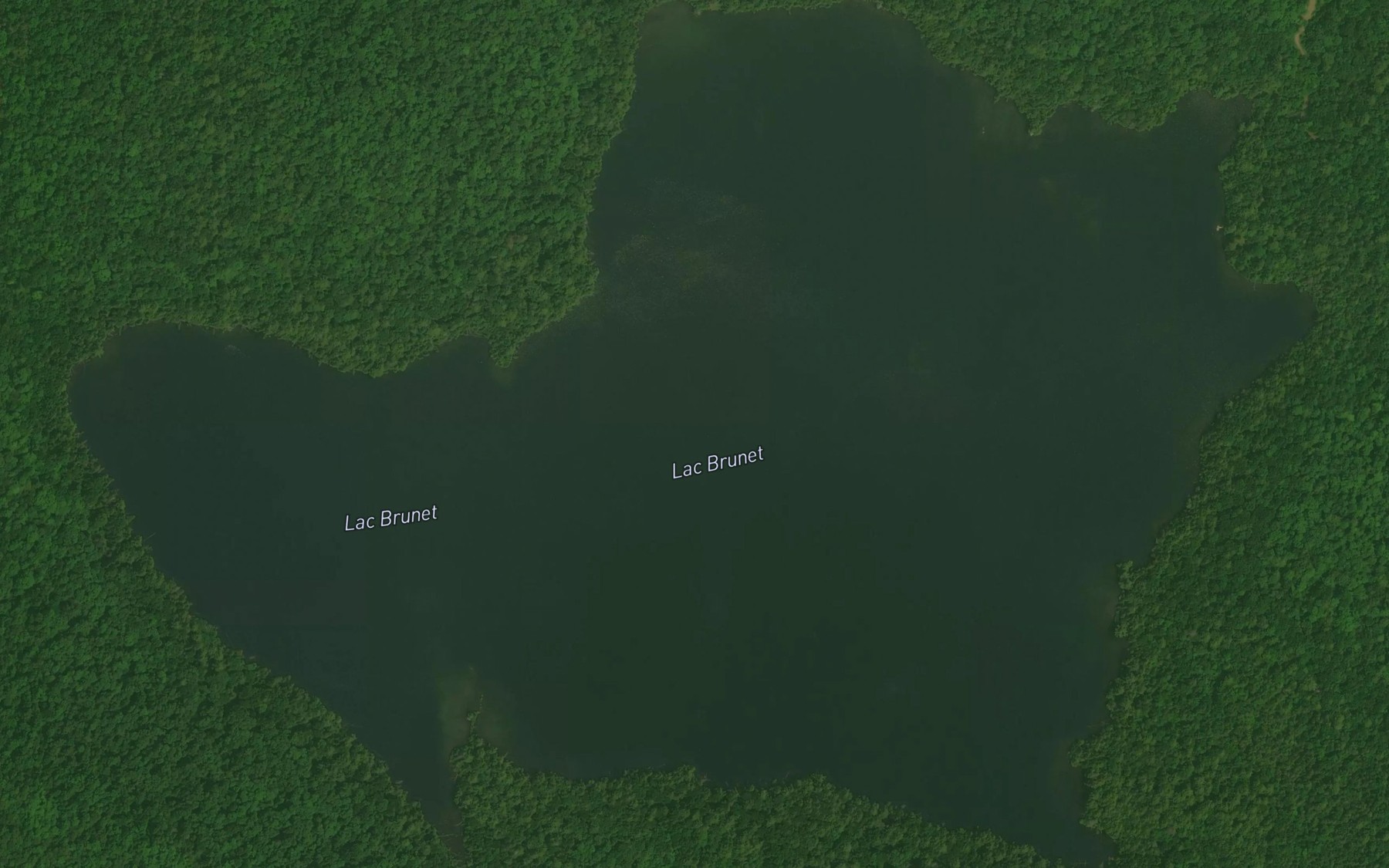 Satellite map of the Lac Brunet