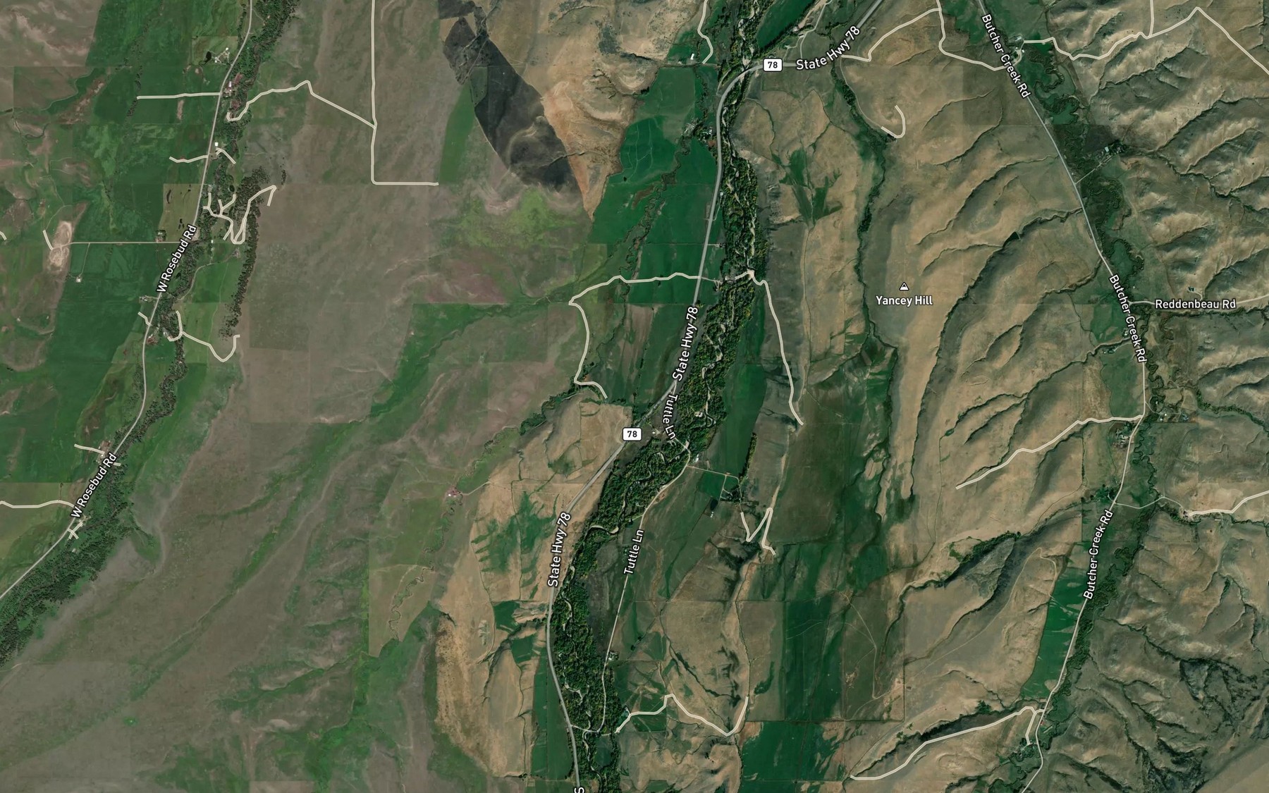 Satellite map of the Kyle Ferster-Seely Ditch